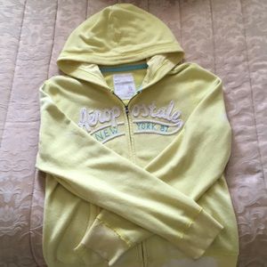 Zip up hoodie.